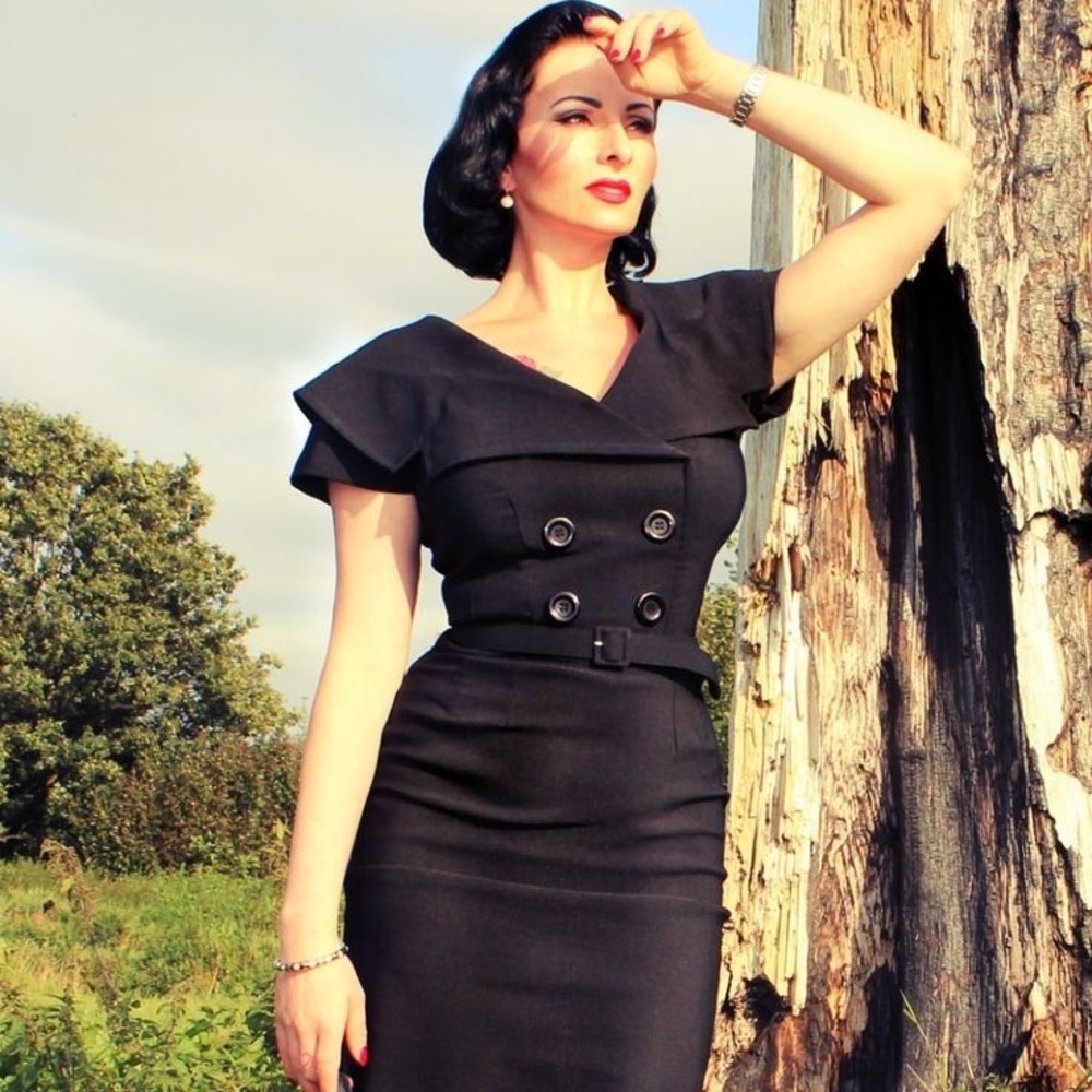 Bettie Page Secretary Wiggle Dress